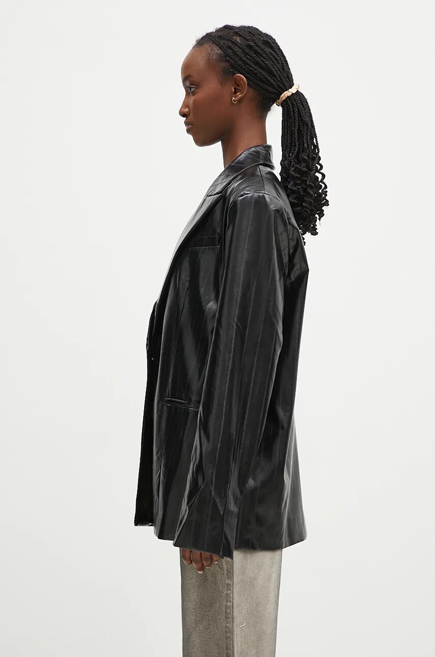 Піджак Rotate Coated Oversized Blazer колір чорний oversize однотонний 112958100