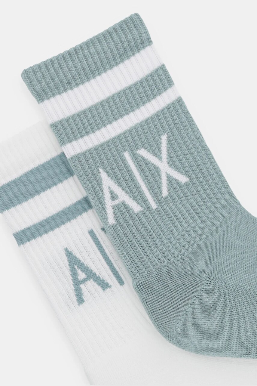 Шкарпетки Armani Exchange 2-pack жіночі колір чорний 943030 CC650