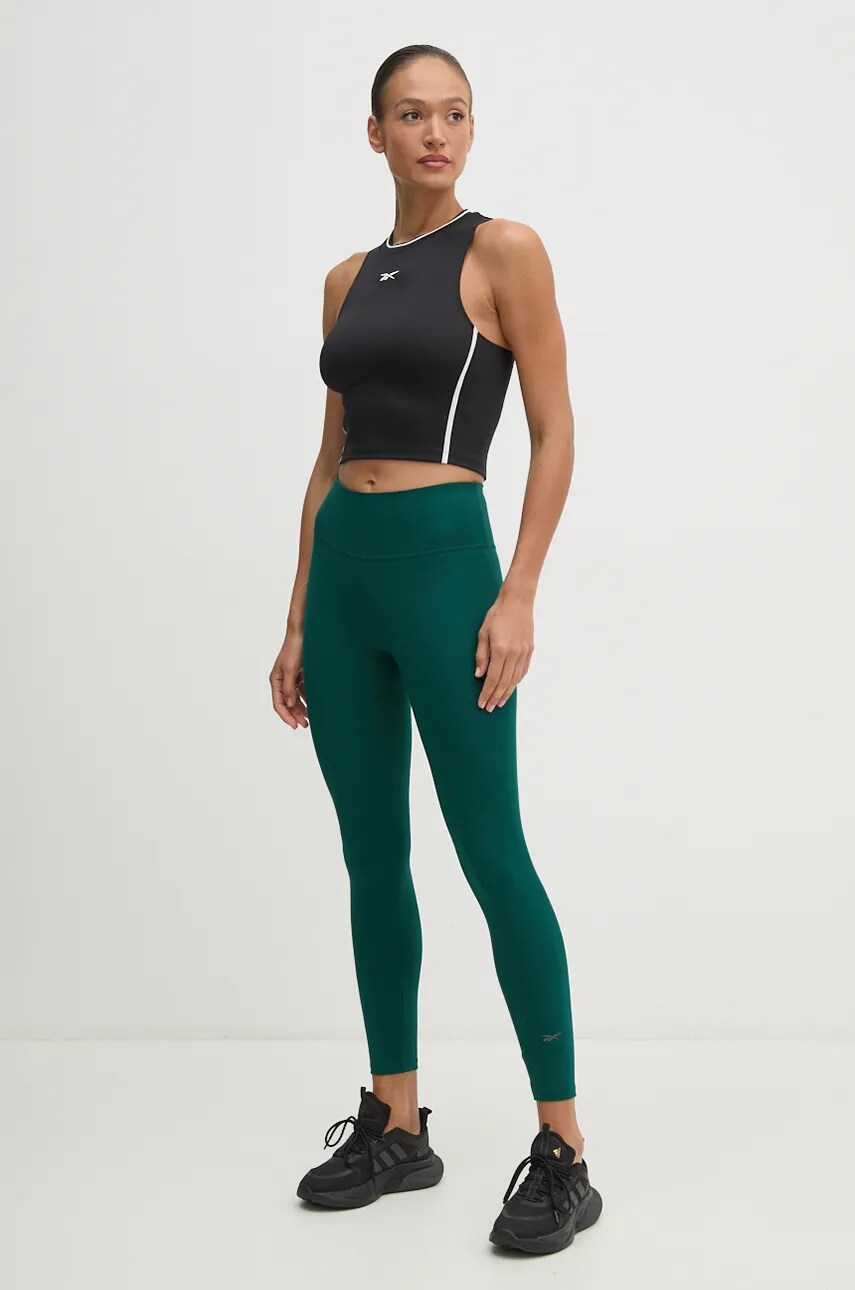 Легінси для тренувань Reebok Active Collective Dreamblend колір зелений однотонні 100205552