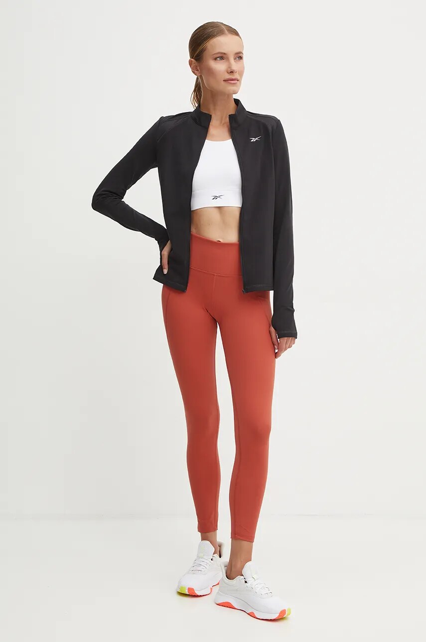 Легінси для тренувань Reebok LUX Collection колір помаранчевий однотонні 100205604