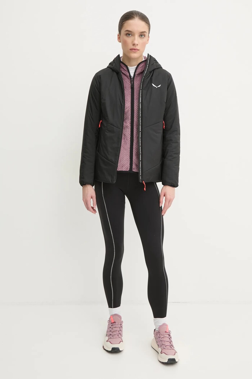 Спортивні легінси Smartwool жіночі колір чорний з аплікацією SW002816
