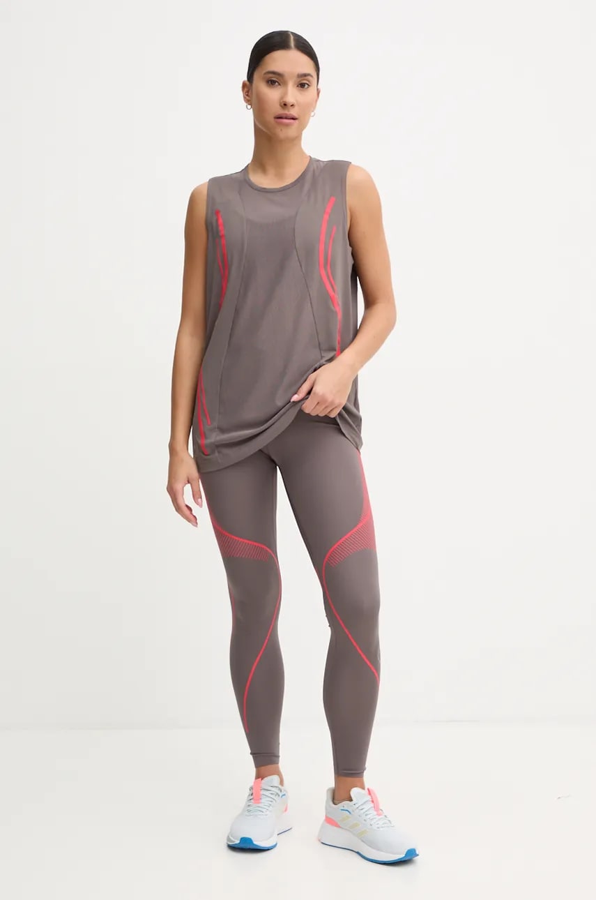 Легінси для тренувань adidas by Stella McCartney TruePace колір сірий з принтом IW9868