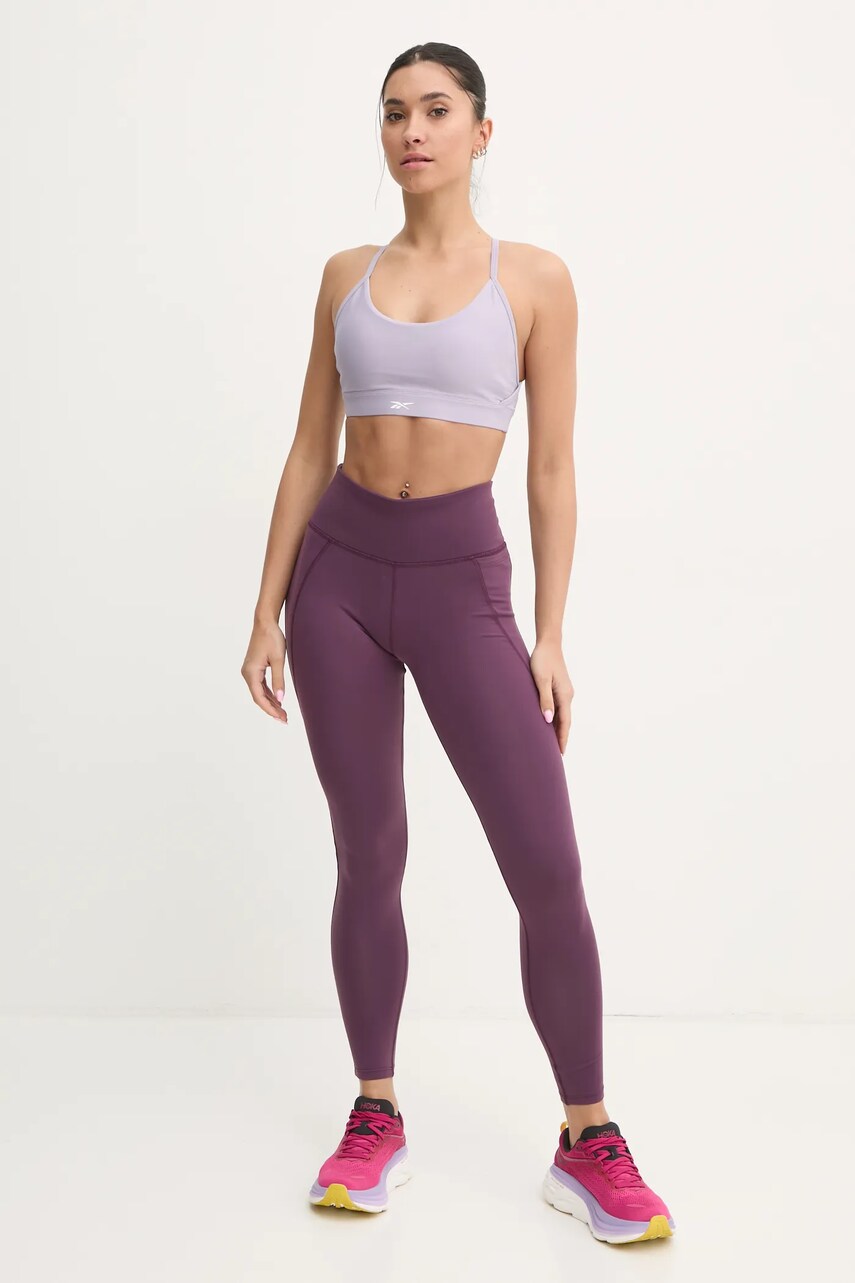 Легінси для тренувань Reebok LUX Collection колір фіолетовий однотонні 100205607