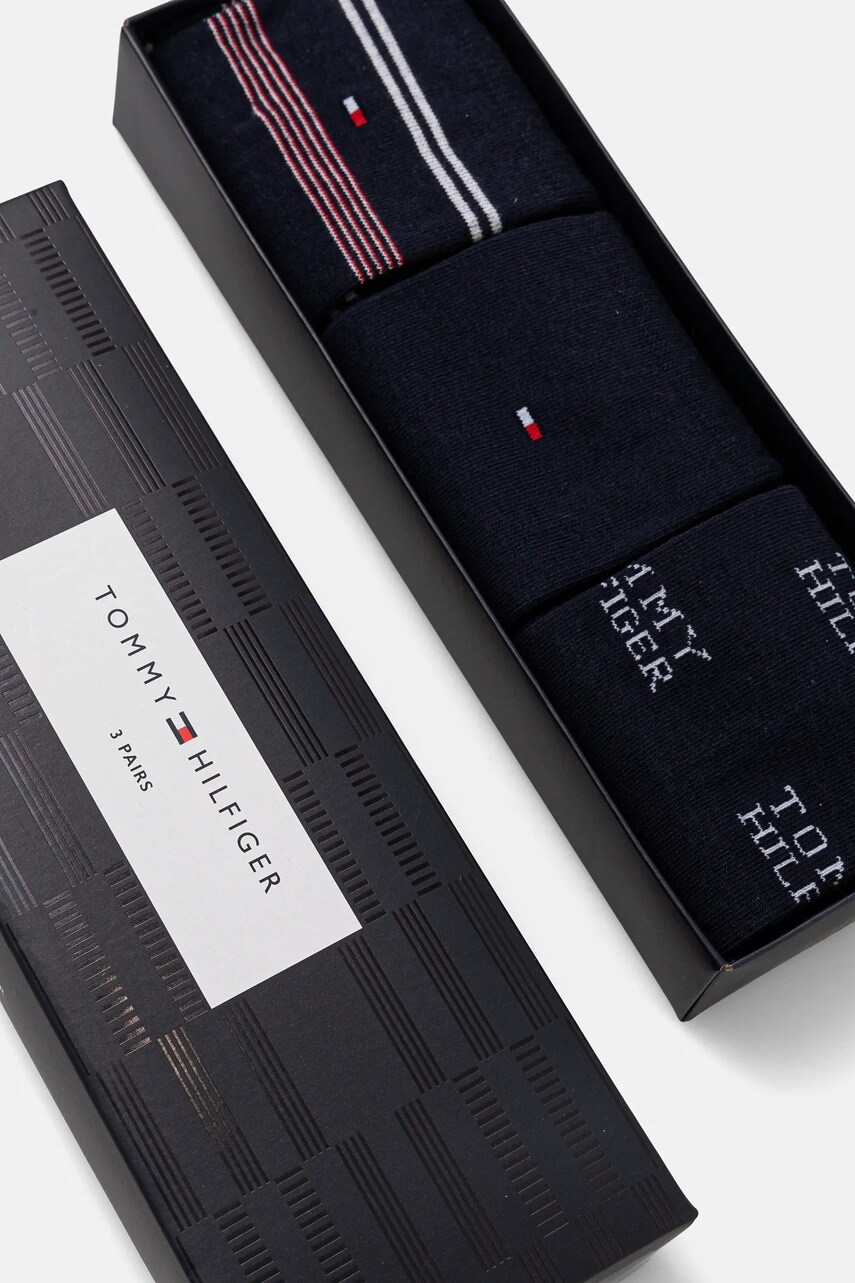 Шкарпетки Tommy Hilfiger 3-pack чоловічі колір синій 101013215