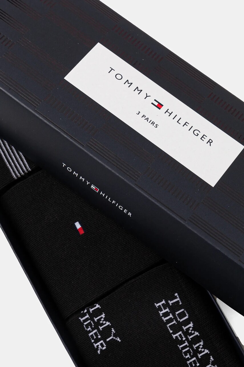 Шкарпетки Tommy Hilfiger 3-pack чоловічі колір чорний 101013215