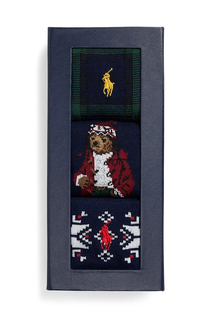 Шкарпетки Polo Ralph Lauren 3-pack чоловічі колір сірий 449958861