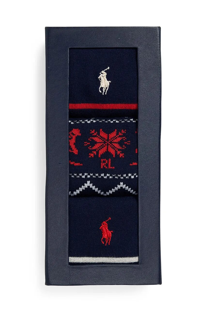 Шкарпетки Polo Ralph Lauren 3-pack чоловічі колір сірий 449958864