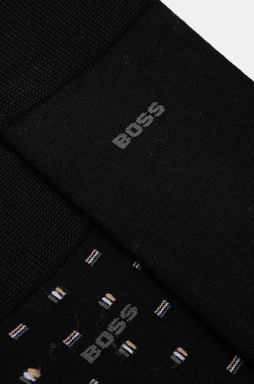Шкарпетки BOSS 2-pack чоловічі колір чорний 50524282