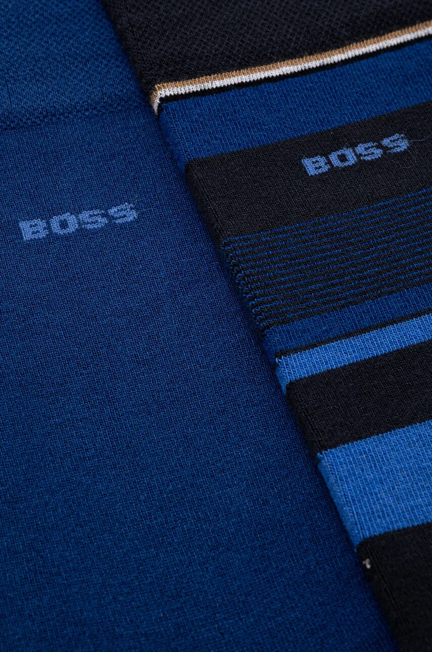 Шкарпетки BOSS 2-pack чоловічі колір синій 50524321