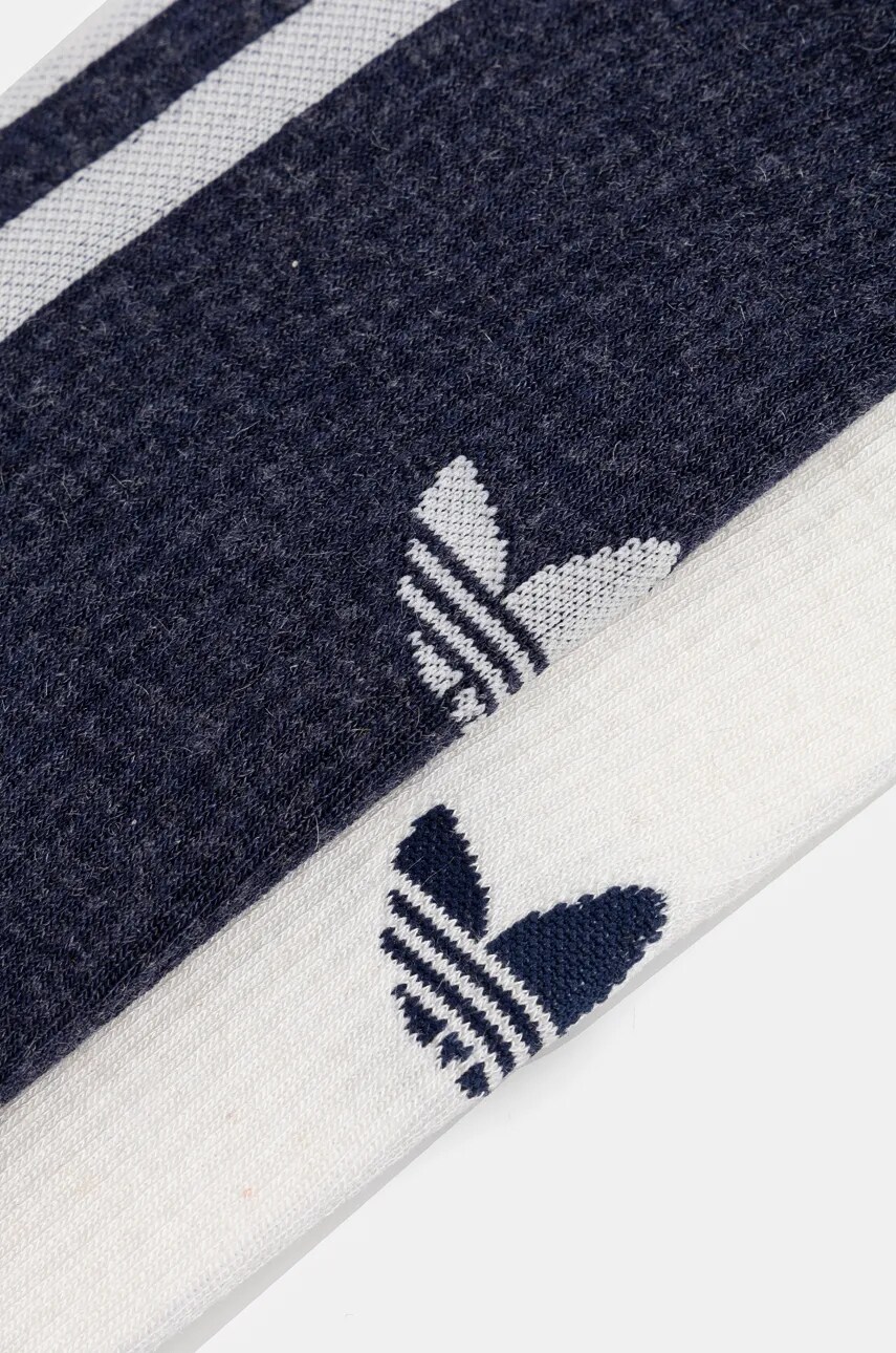Шкарпетки з домішкою вовни adidas Originals 2-pack колір синій IX7613