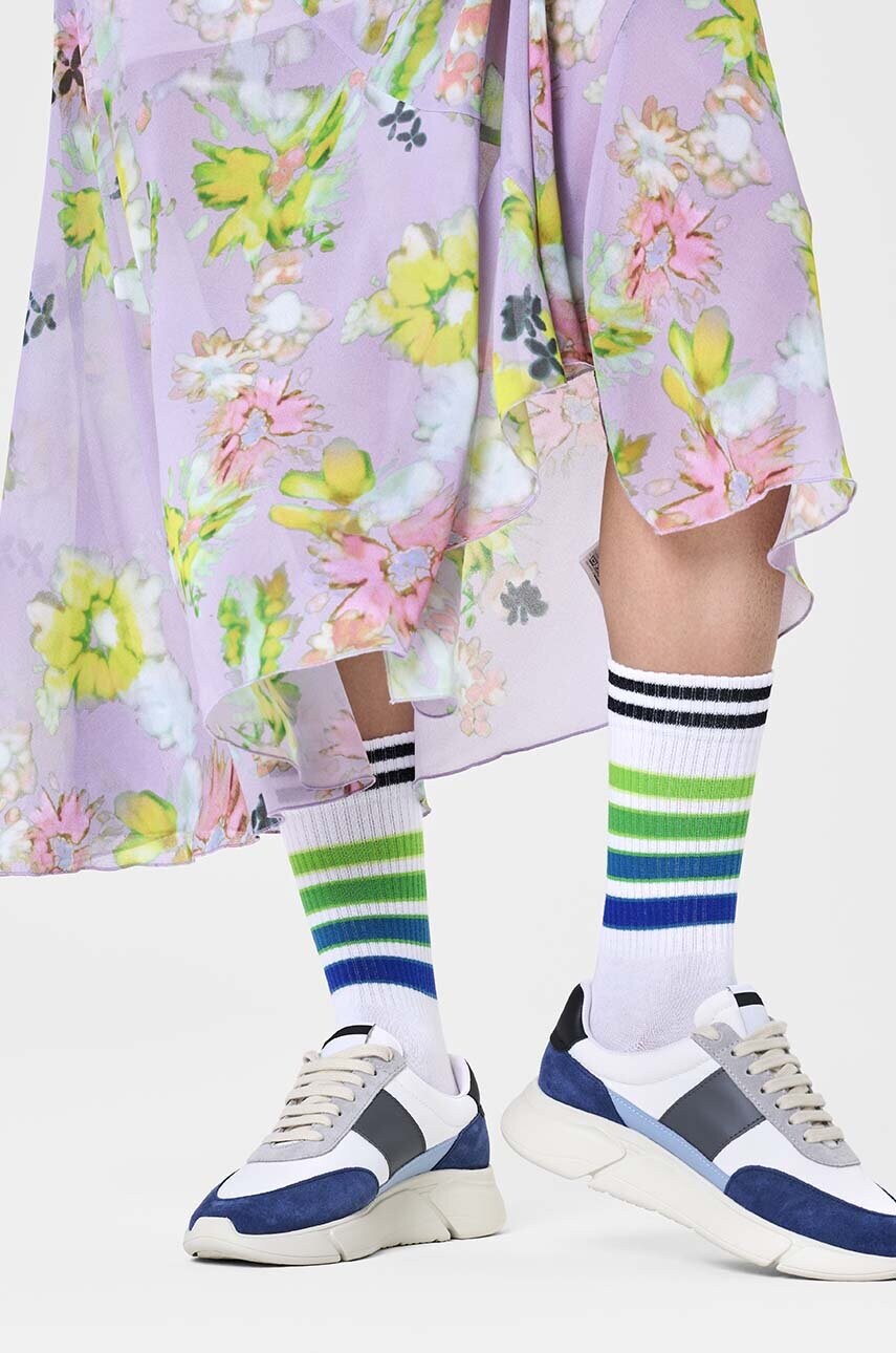 Купити Шкарпетки Happy Socks Street Stripe Sneaker Sock колір білий P000708 – головне зображення