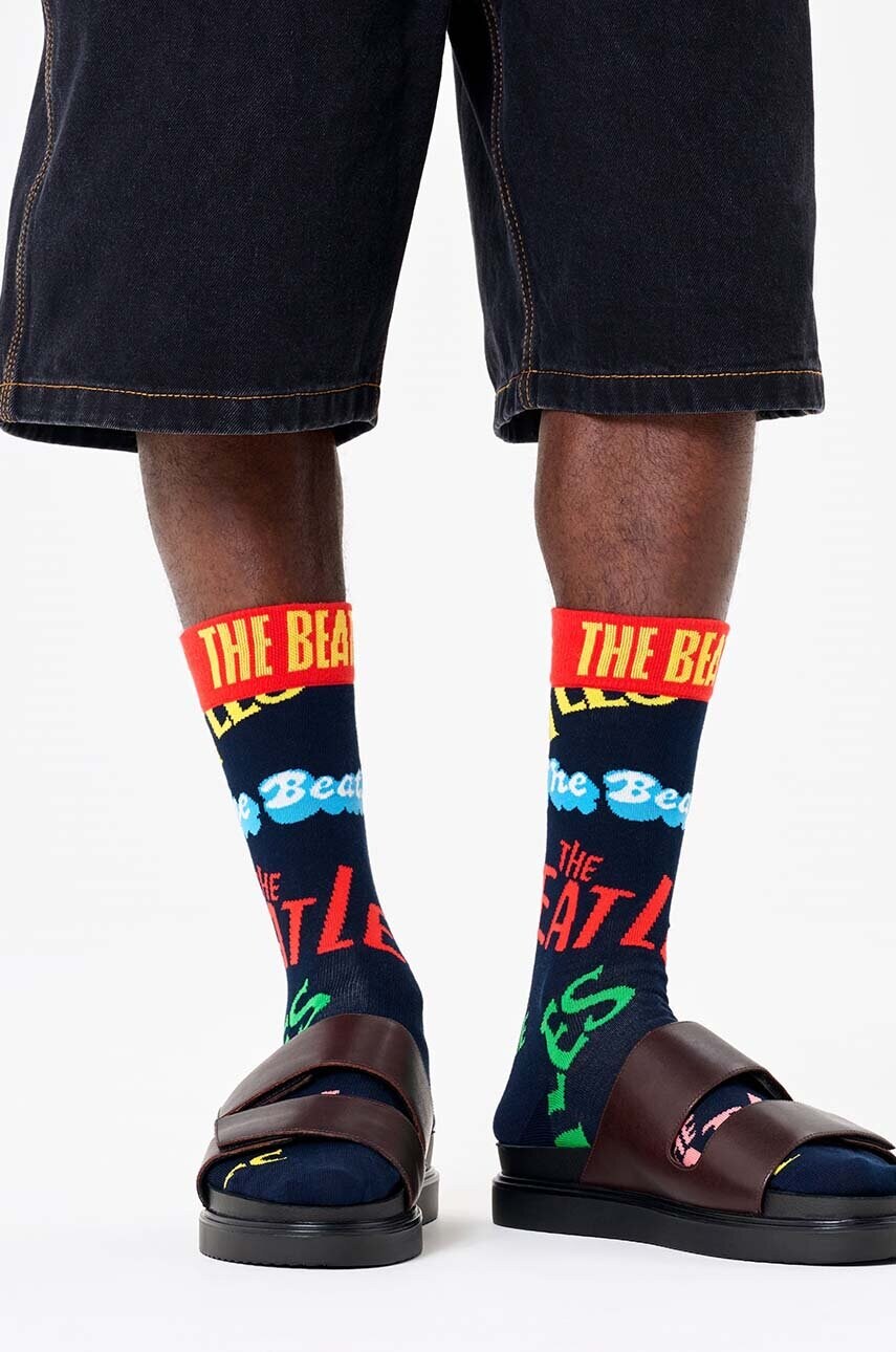 Шкарпетки Happy Socks Beatles In The Name Of Sock колір синій BEA01-6504