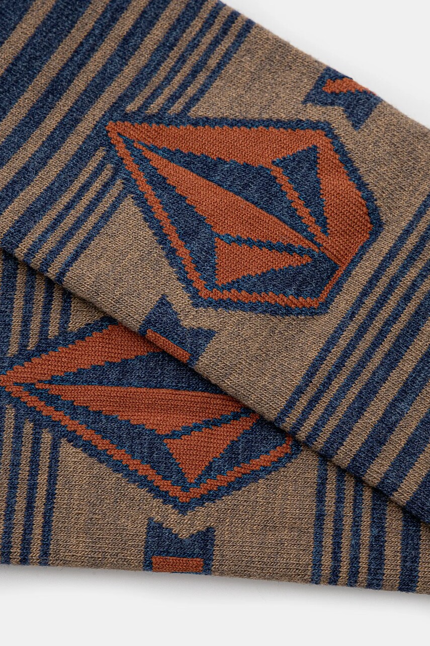 Шкарпетки з домішкою вовни Volcom колір коричневий J6352501