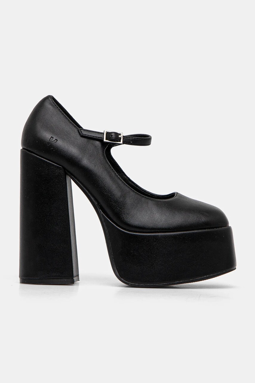 Туфлі Koi Footwear колір чорний каблук блок DBP2