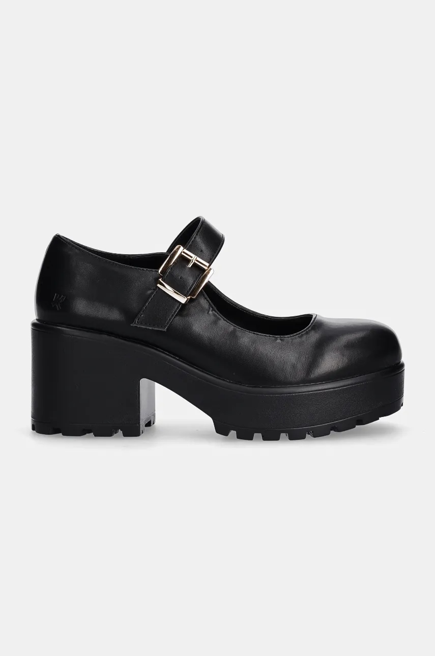 Туфлі Koi Footwear колір чорний каблук блок ND68