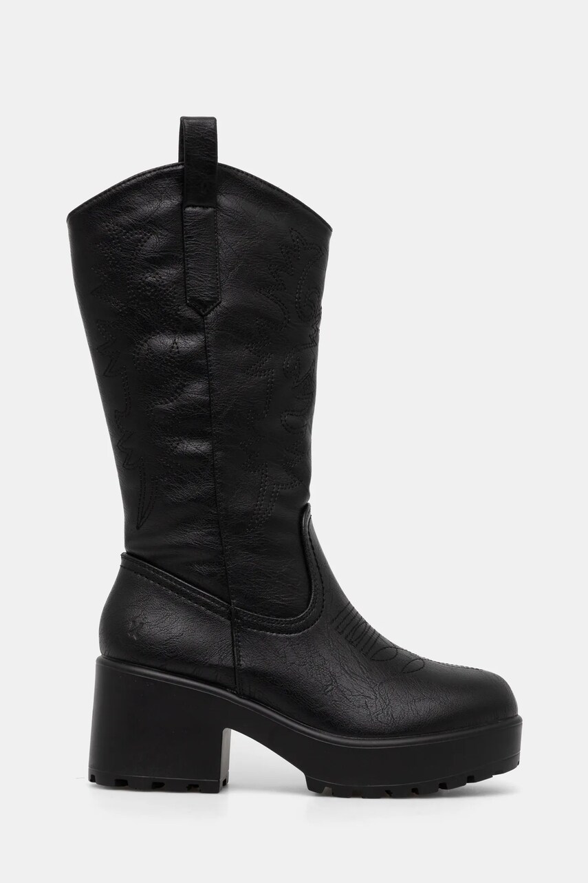 Чоботи Koi Footwear Wintu Long Chunky Western Boots колір чорний каблук блок ND90V
