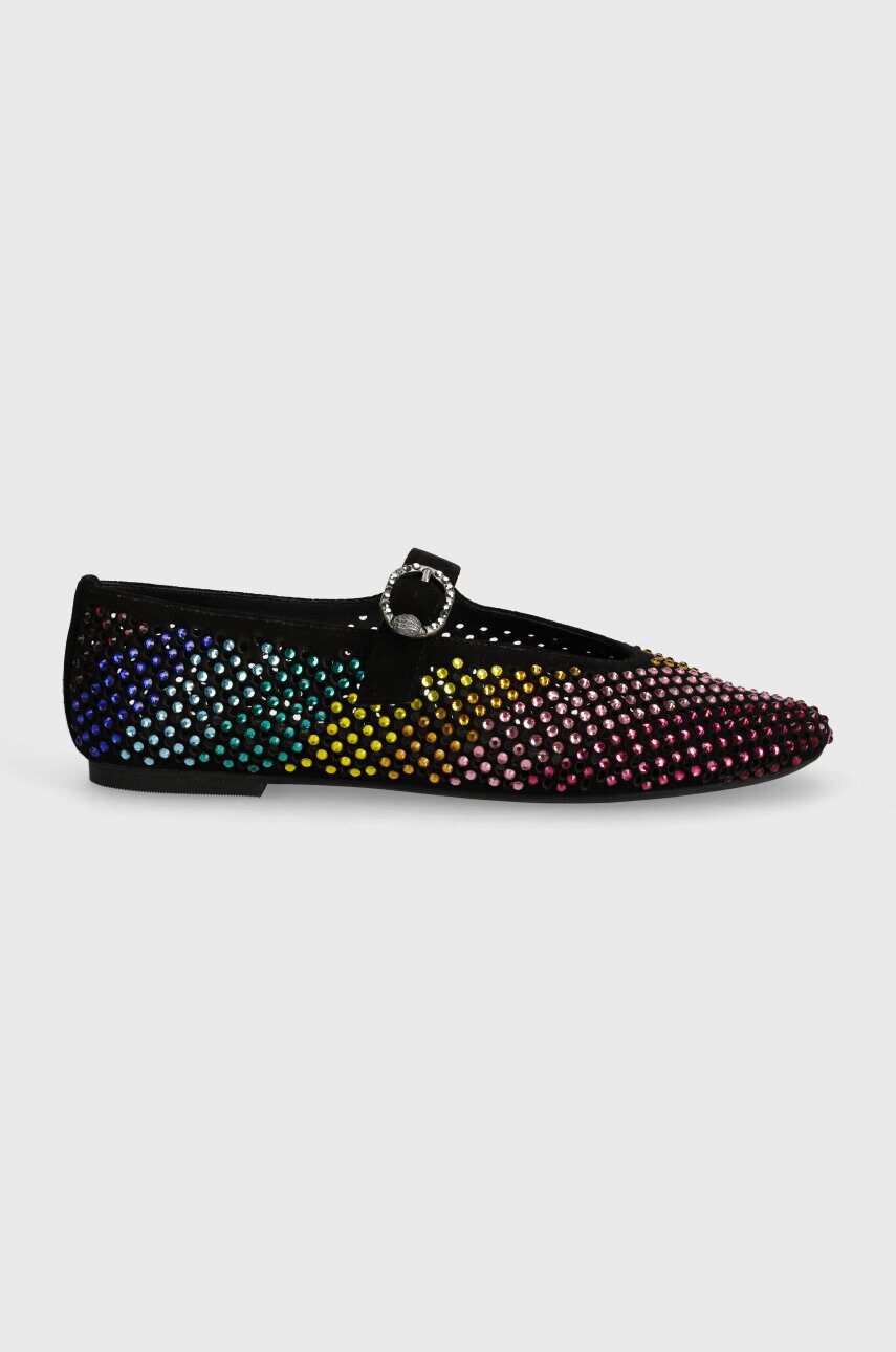 Замшеві балетки Kurt Geiger London Mayfair Ballet Flat колір чорний  2656305209