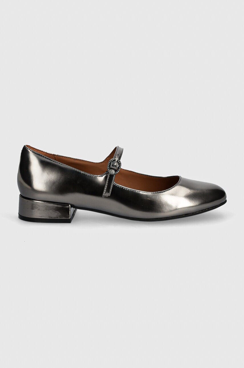Шкіряні балетки Kurt Geiger London Regent Low Mary Jane колір срібний  1292664109