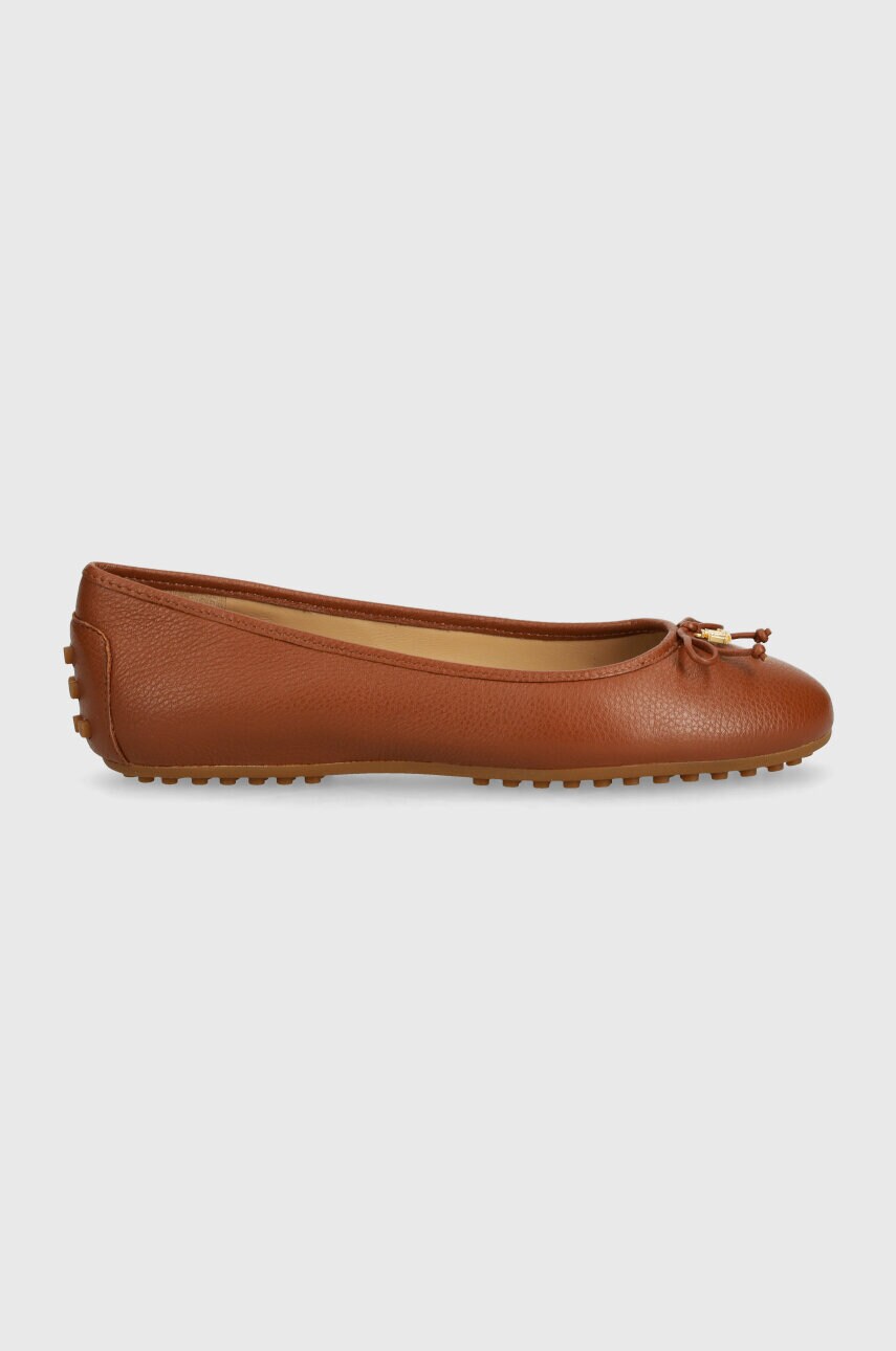 Шкіряні балетки Lauren Ralph Lauren Jayna Driver колір коричневий  802942766002