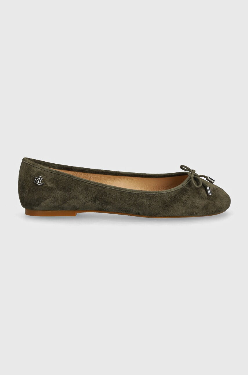 Замшеві балетки Lauren Ralph Lauren Jayna колір зелений  802943066002