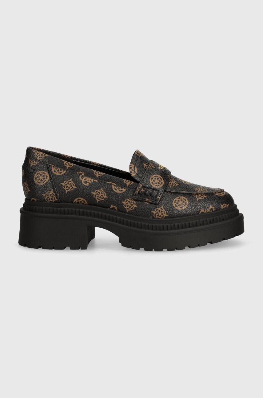 Мокасини Guess FINDA2 жіночі колір коричневий на платформі FLTFI2 FAL14