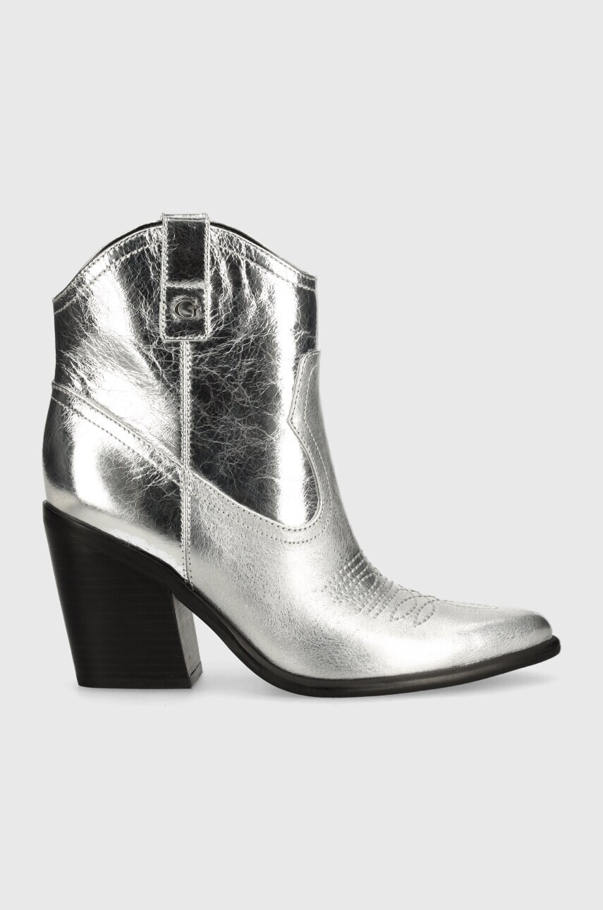 Черевики Guess JALELLA жіночі колір срібний каблук блок FLTJAL LEL10