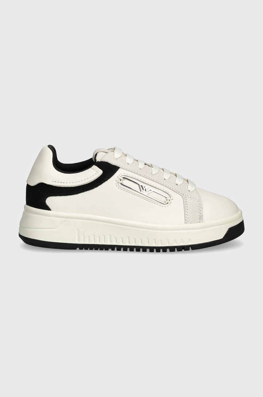 Шкіряні кросівки Emporio Armani колір бежевий X3X024 XR222 C679