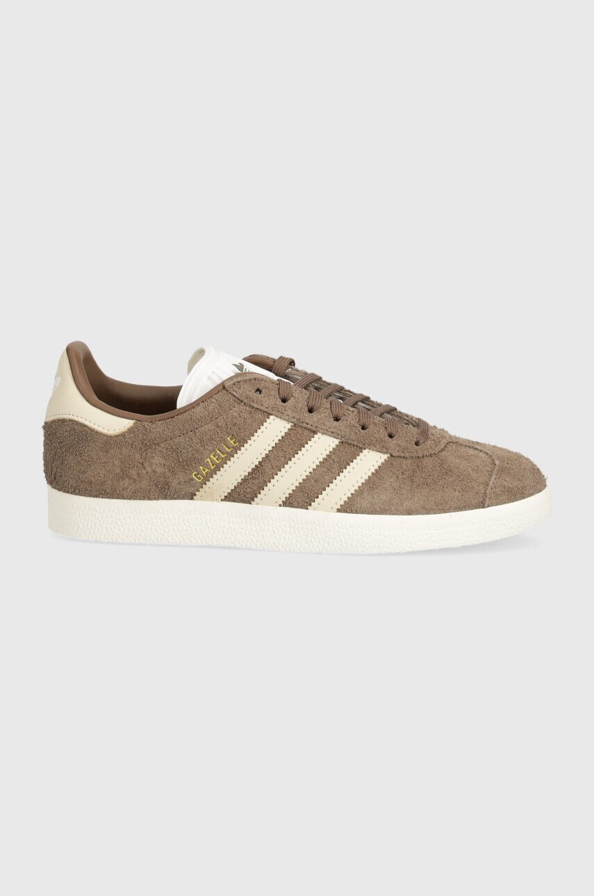 Шкіряні кросівки adidas Originals Gazelle колір коричневий IG4392