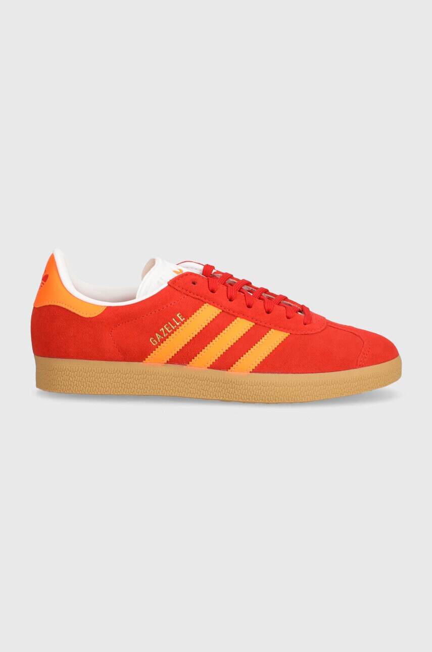 Замшеві кросівки adidas Originals Gazelle колір червоний JI1374