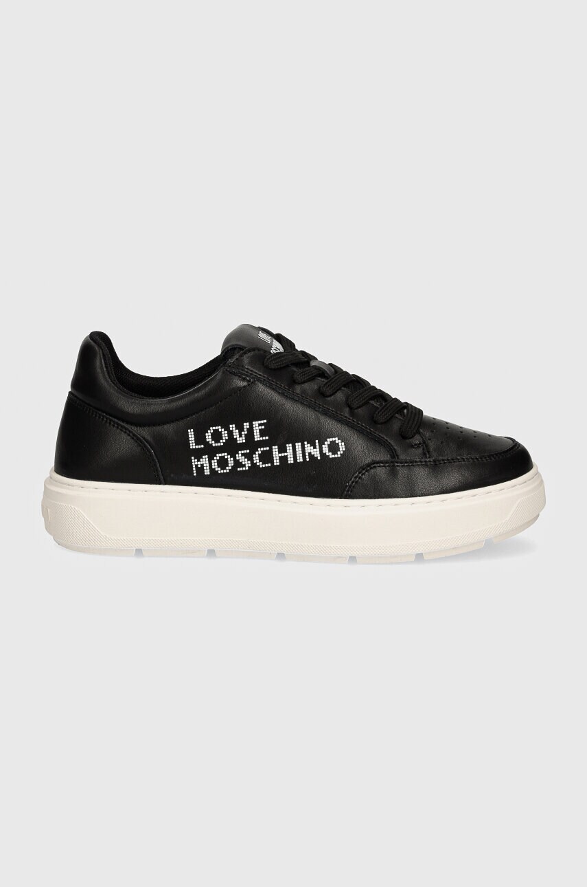Шкіряні кросівки Love Moschino колір чорний JA15124G1LIA0000