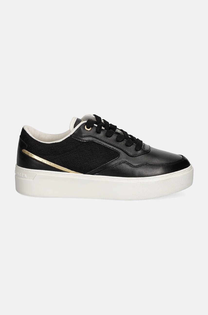Кросівки Tommy Hilfiger PLATFORM MONOGRAM SNEAKER колір чорний FW0FW08121