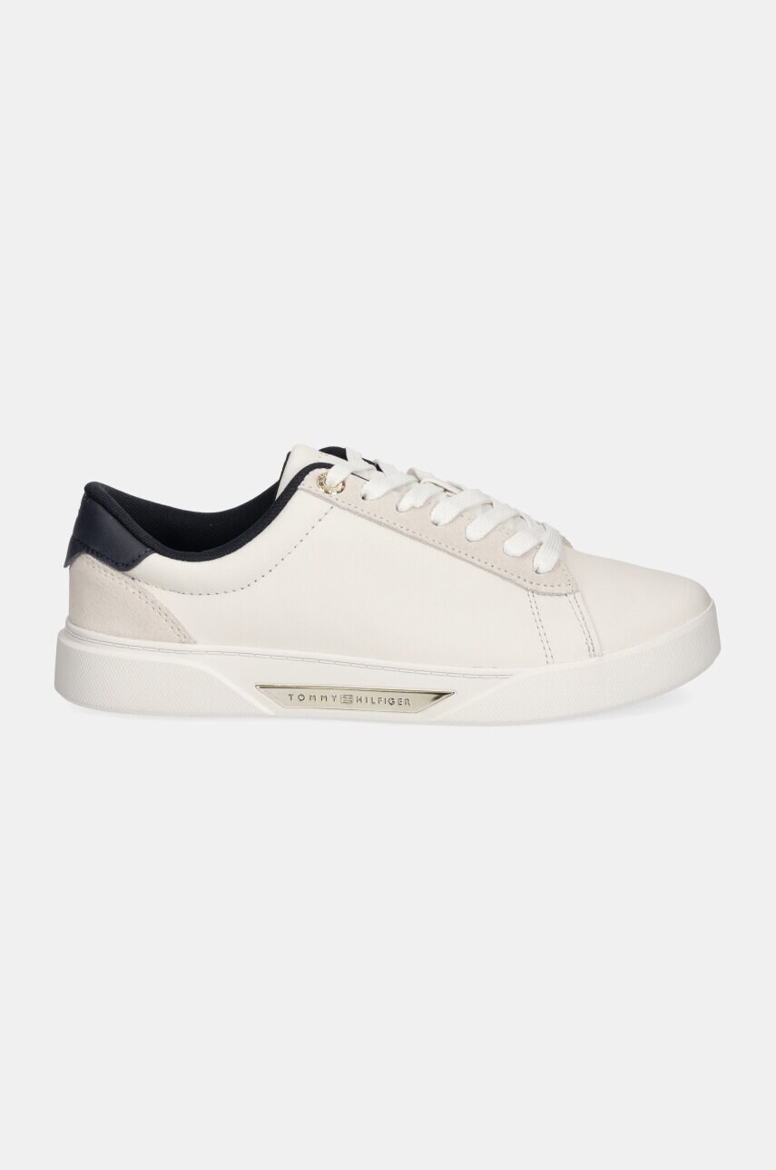 Шкіряні кросівки Tommy Hilfiger CHIC COURT SNEAKER колір білий FW0FW08123