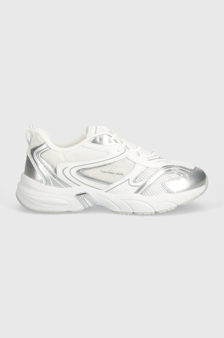 Кросівки Calvin Klein Jeans RETRO TENNIS LOW LACE MH ML MTL колір білий YW0YW01463
