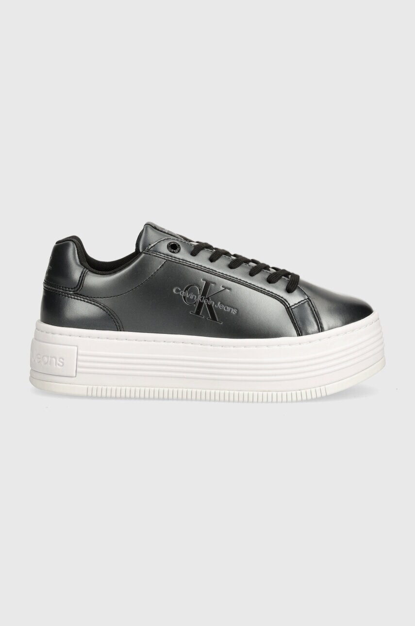 Кросівки Calvin Klein Jeans BOLD PLATF LOW LACE LTH ML MTL колір чорний YW0YW01464