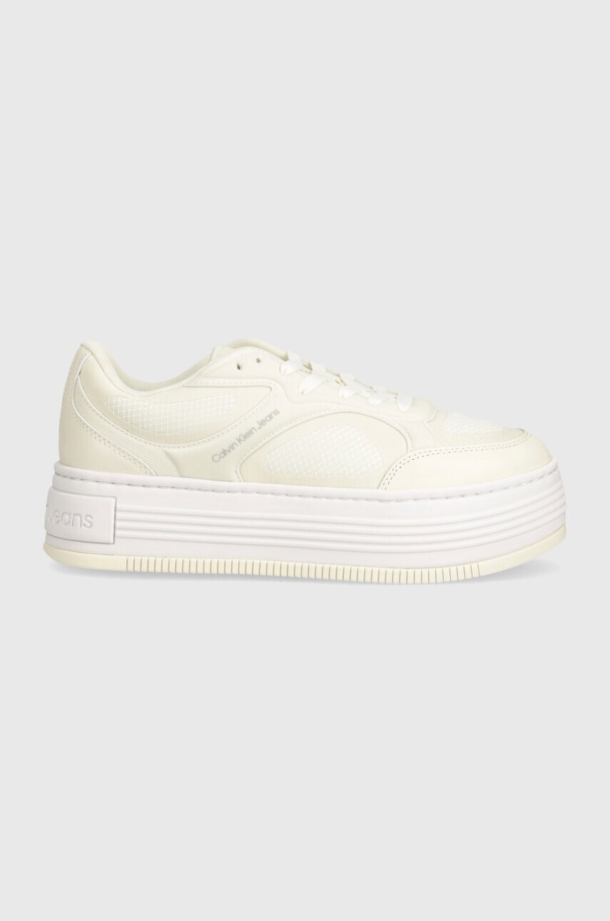 Кросівки Calvin Klein Jeans BOLD PLATF LOW LACE MIX IN MTL колір білий YW0YW01471