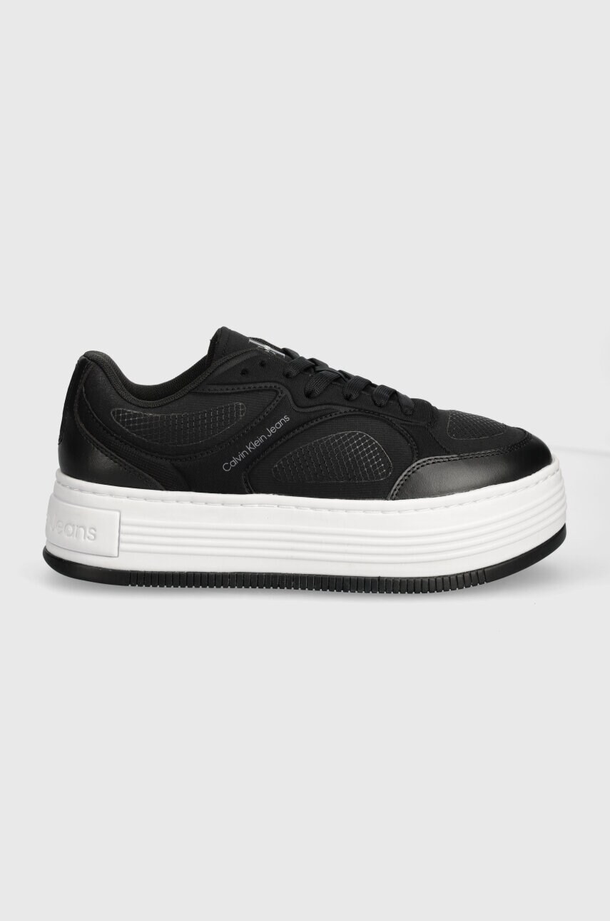 Кросівки Calvin Klein Jeans BOLD PLATF LOW LACE MIX IN MTL колір чорний YW0YW01471