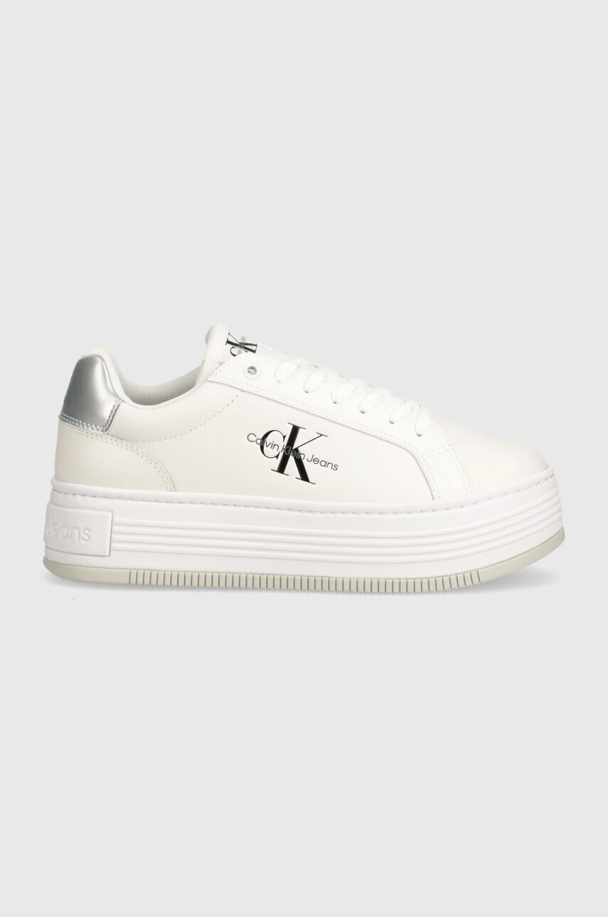 Кросівки Calvin Klein Jeans BOLD PLATF LOW LACE LTH ML MTL колір білий YW0YW01516