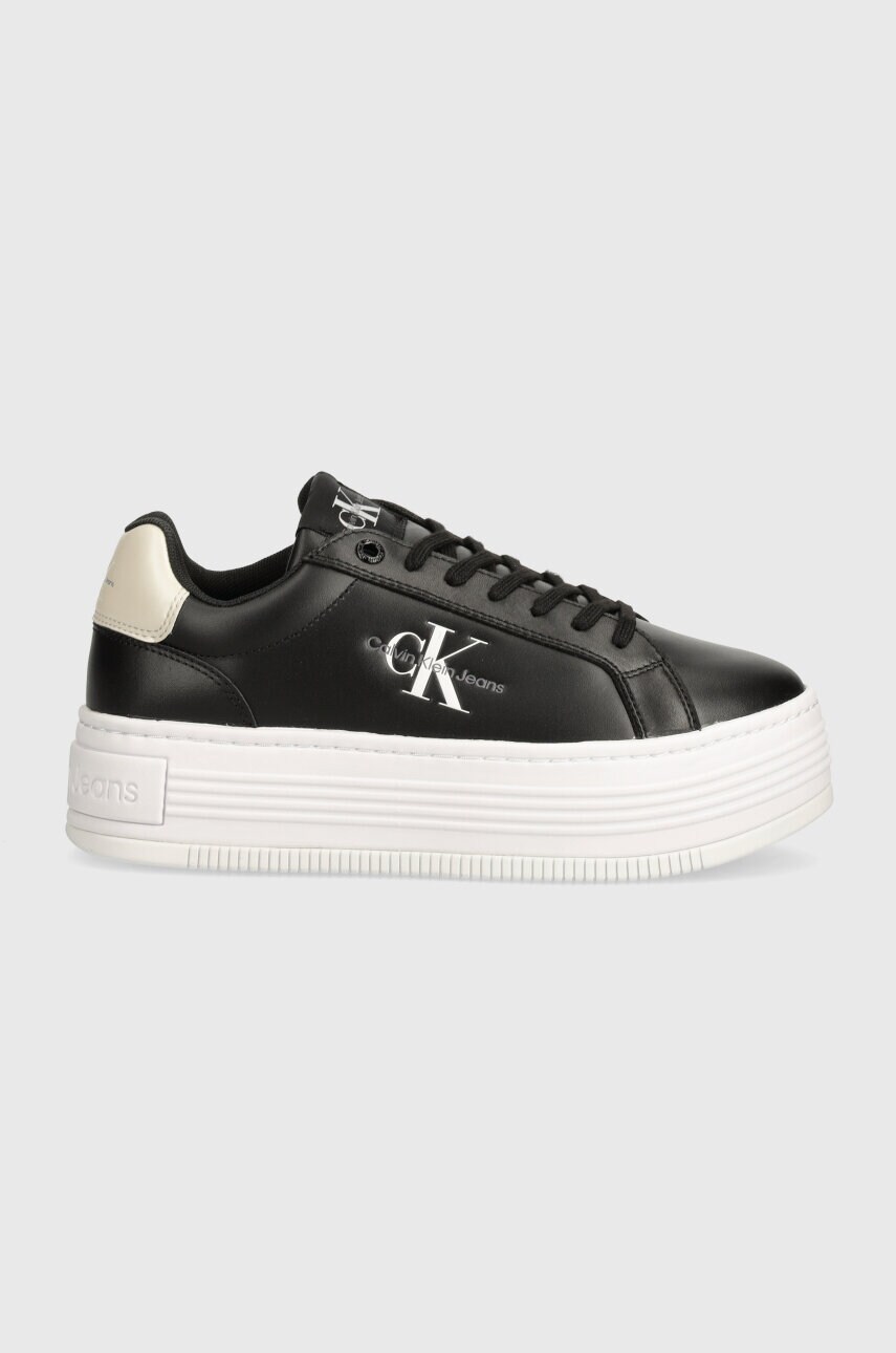 Кросівки Calvin Klein Jeans BOLD PLATF LOW LACE LTH ML MTL колір чорний YW0YW01516