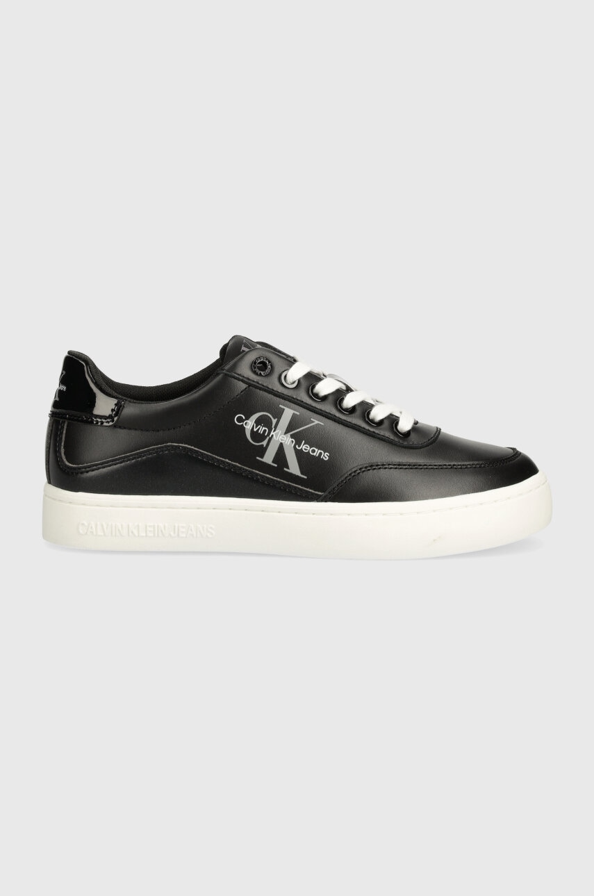 Кросівки Calvin Klein Jeans CLASSIC CUPSOLE LOW LACE LTH ML колір чорний YW0YW01527