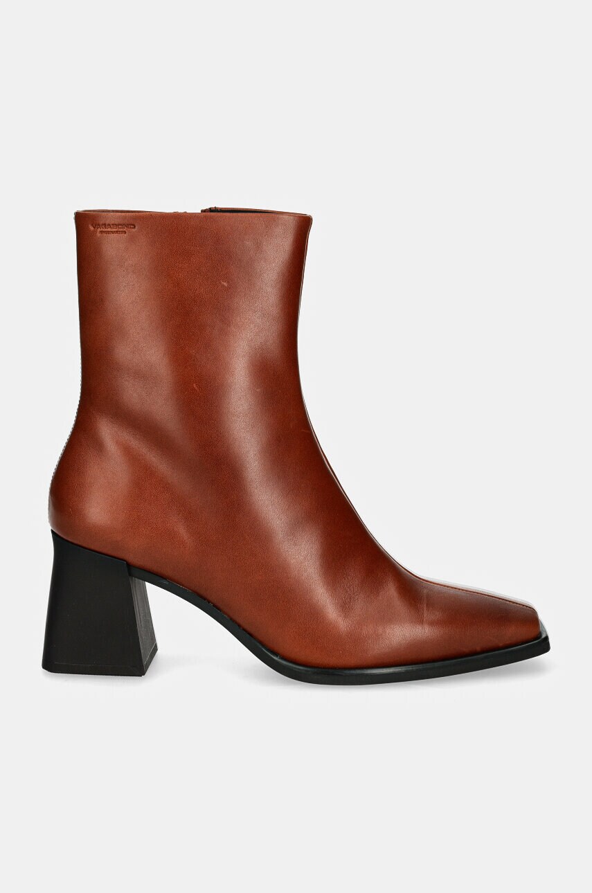 Шкіряні черевики Vagabond Shoemakers HEDDA жіночі колір коричневий каблук блок 5002-001-04