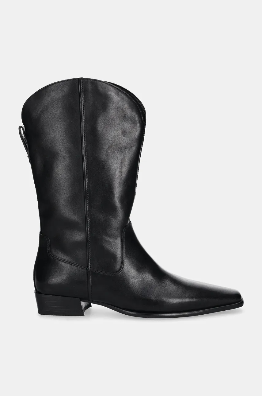 Шкіряні черевики Vagabond Shoemakers NELLA жіночі колір чорний на плоскому ходу 5616-301-20