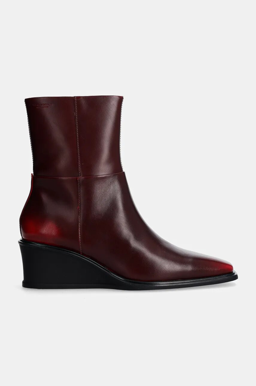 Шкіряні черевики Vagabond Shoemakers AINO жіночі колір бордовий на танкетці 5829-018-47