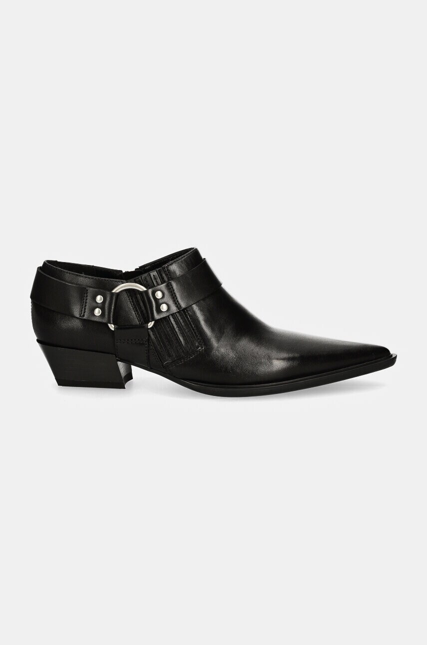 Шкіряні черевики Vagabond Shoemakers CASSIE жіночі колір чорний каблук блок 5850-001-20