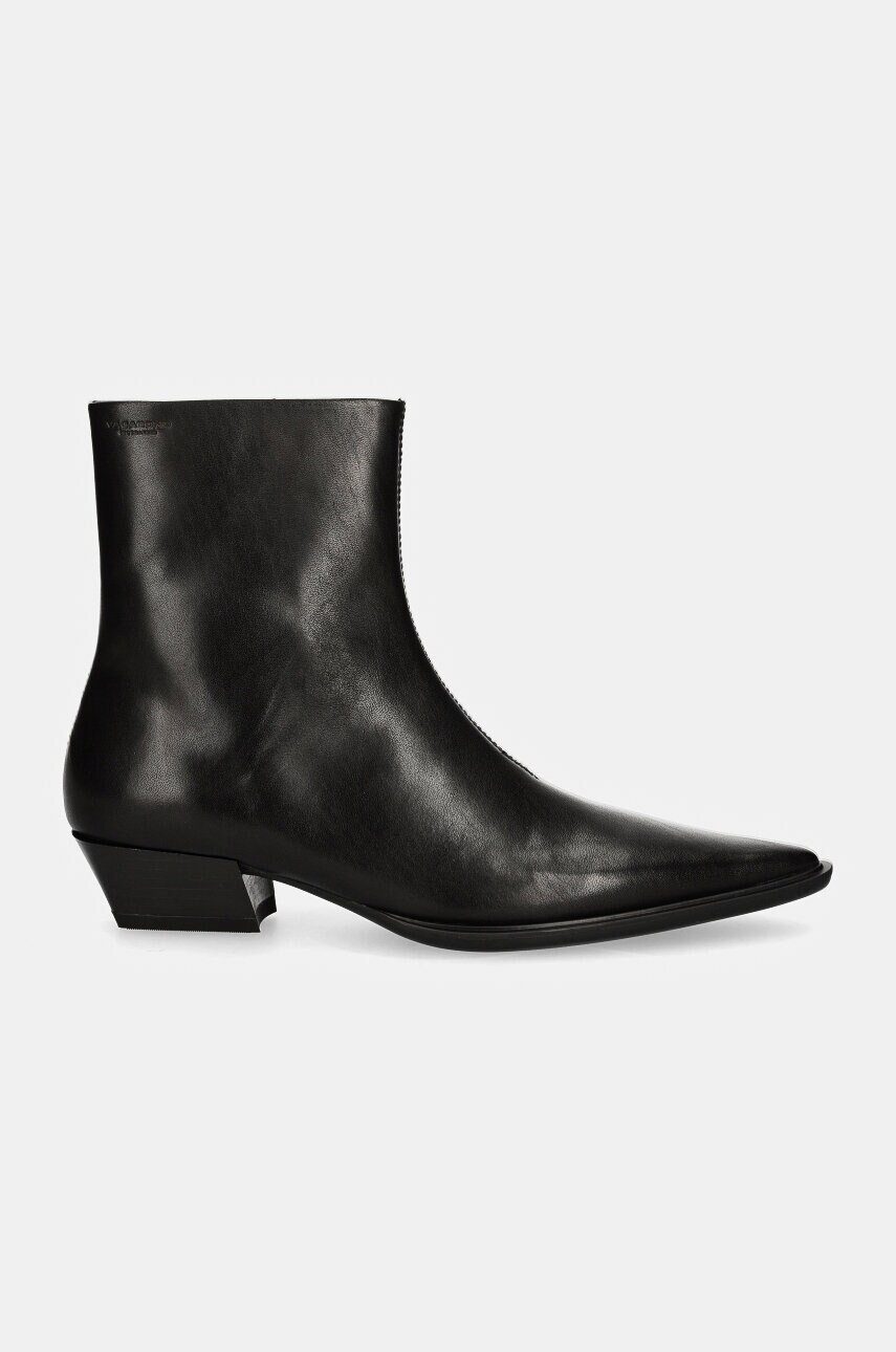 Шкіряні черевики Vagabond Shoemakers CASSIE жіночі колір чорний каблук блок 5850-201-20