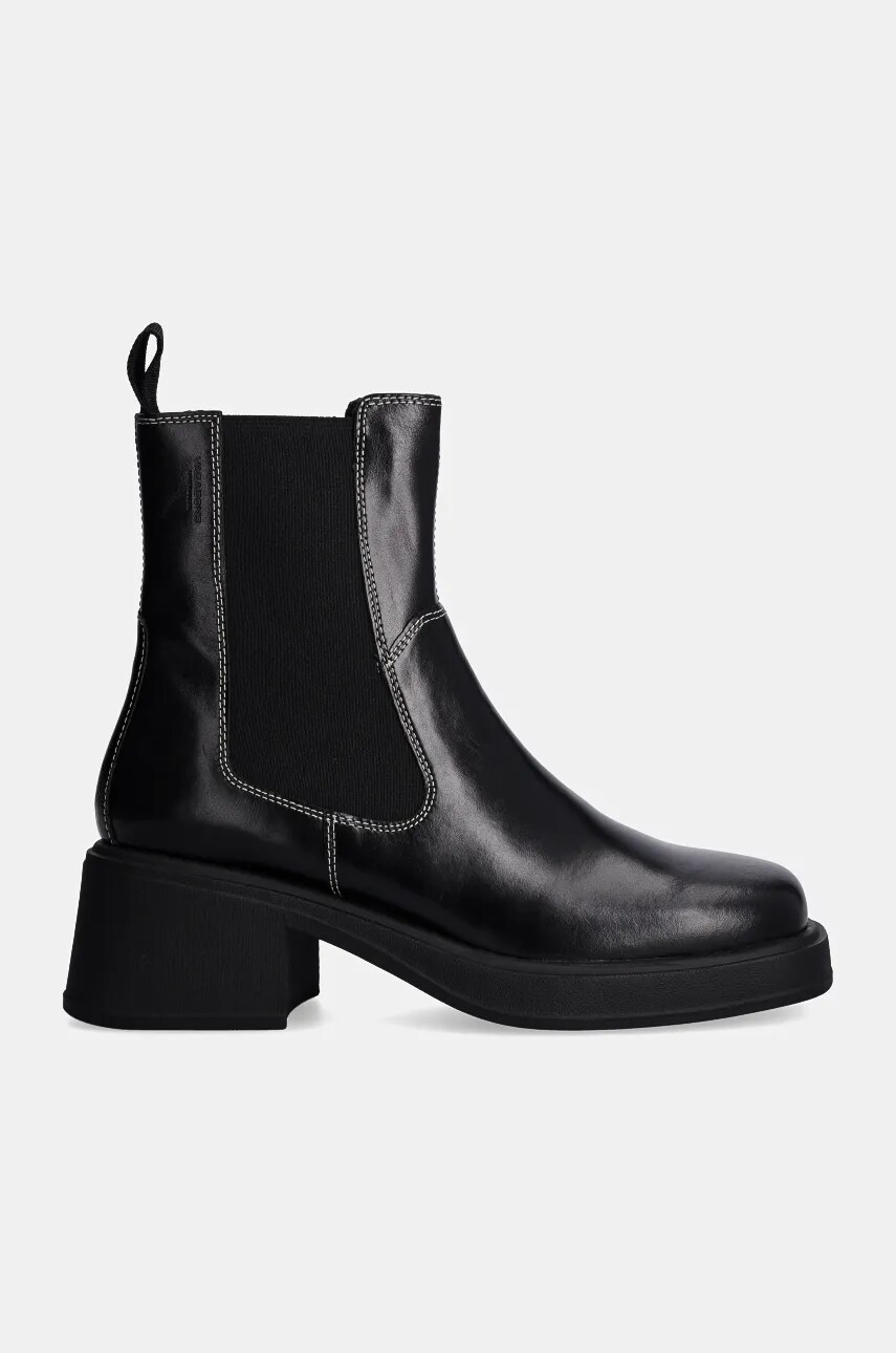 Шкіряні черевики Vagabond Shoemakers DORAH жіночі колір чорний каблук блок 5642-001-87
