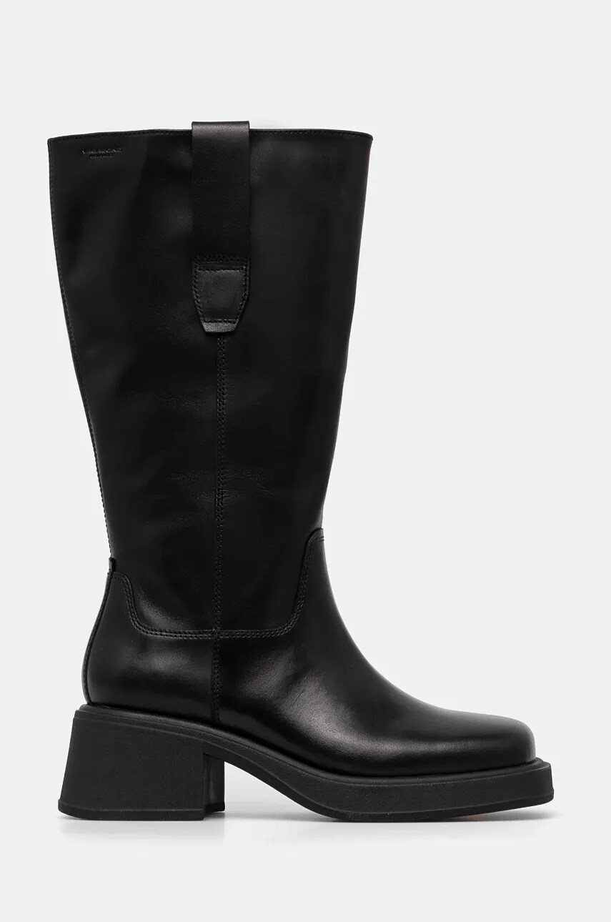 Шкіряні чоботи Vagabond Shoemakers DORAH жіночі колір чорний каблук блок 5642-701-20