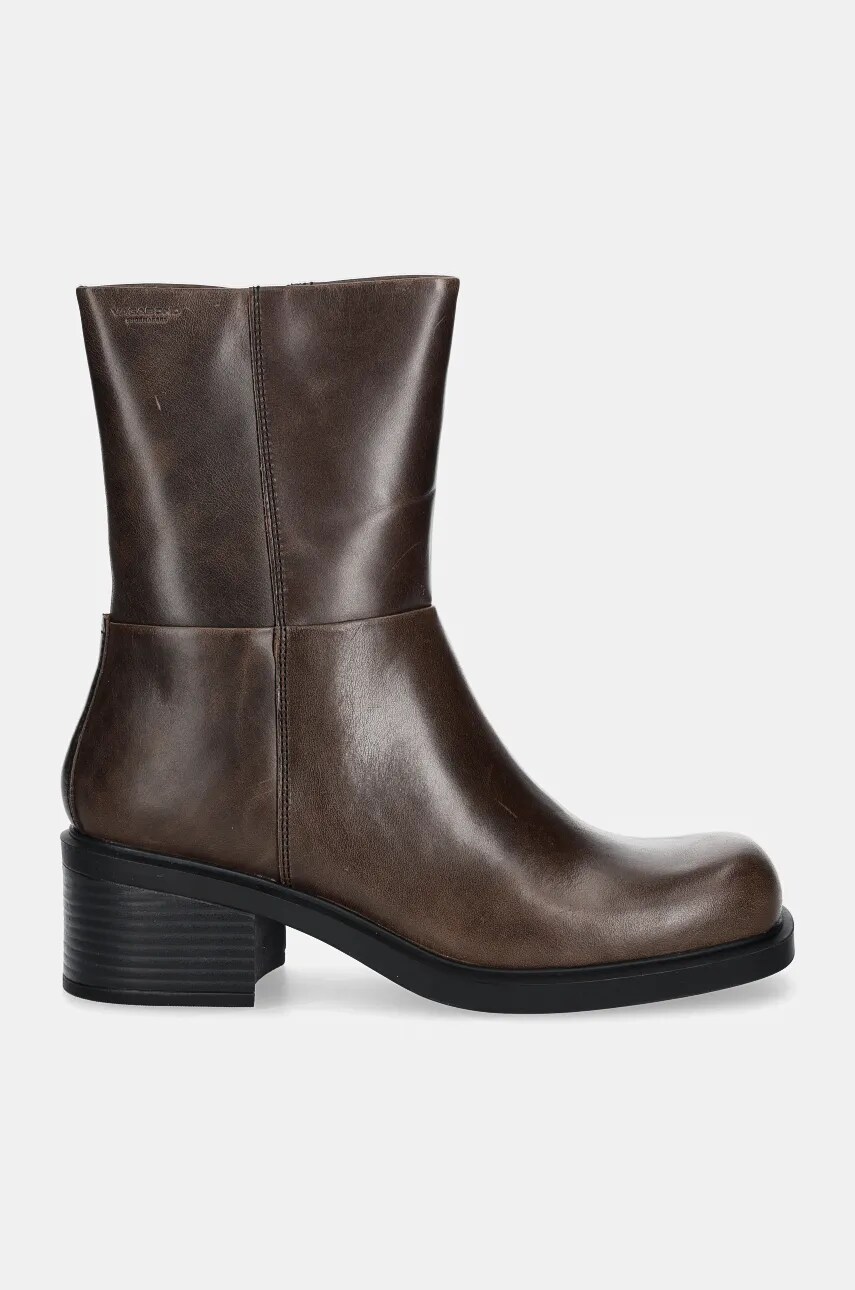 Шкіряні черевики Vagabond Shoemakers DANIELLA жіночі колір коричневий каблук блок 5820-209-19