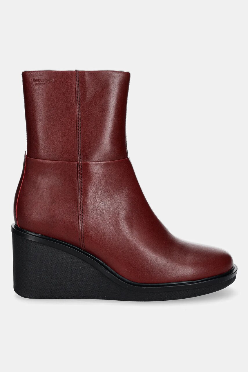 Шкіряні черевики Vagabond Shoemakers DEENA жіночі колір бордовий на танкетці 5832-101-42