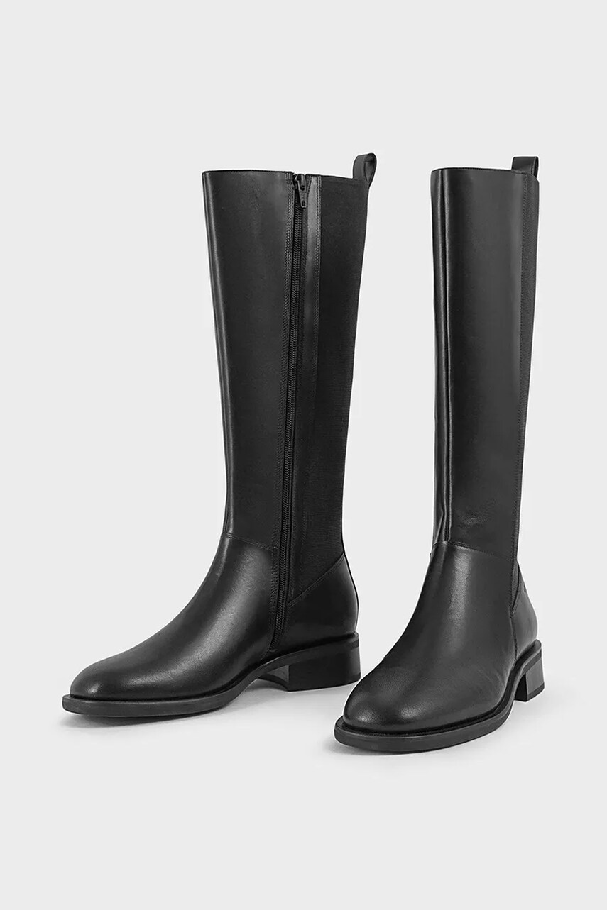 Шкіряні чоботи Vagabond Shoemakers SHEILA жіночі колір чорний на плоскому ходу 5835-101-20