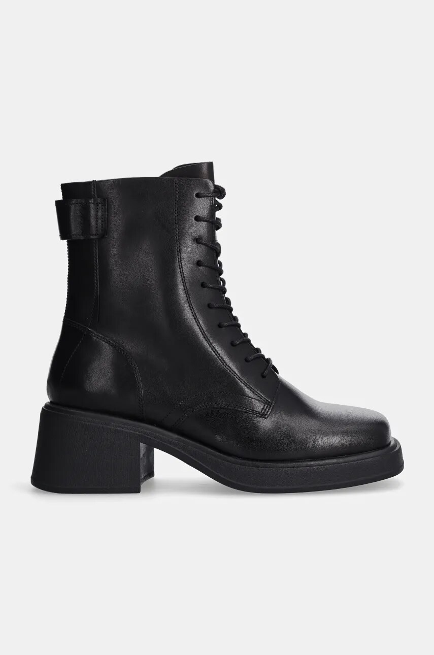 Шкіряні черевики Vagabond Shoemakers DORAH жіночі колір чорний каблук блок 5842-001-20